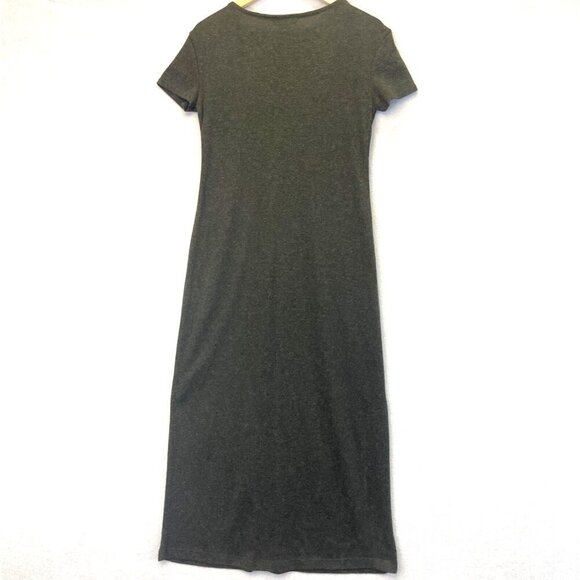 American Eagle Outfitters Long Maxi Wool Blend Dress Small S Brown Short Sleeve - Picture 2 of 13